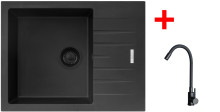 Sinks PERFECTO 650 BL Pureblack + ELASTA černá matná 